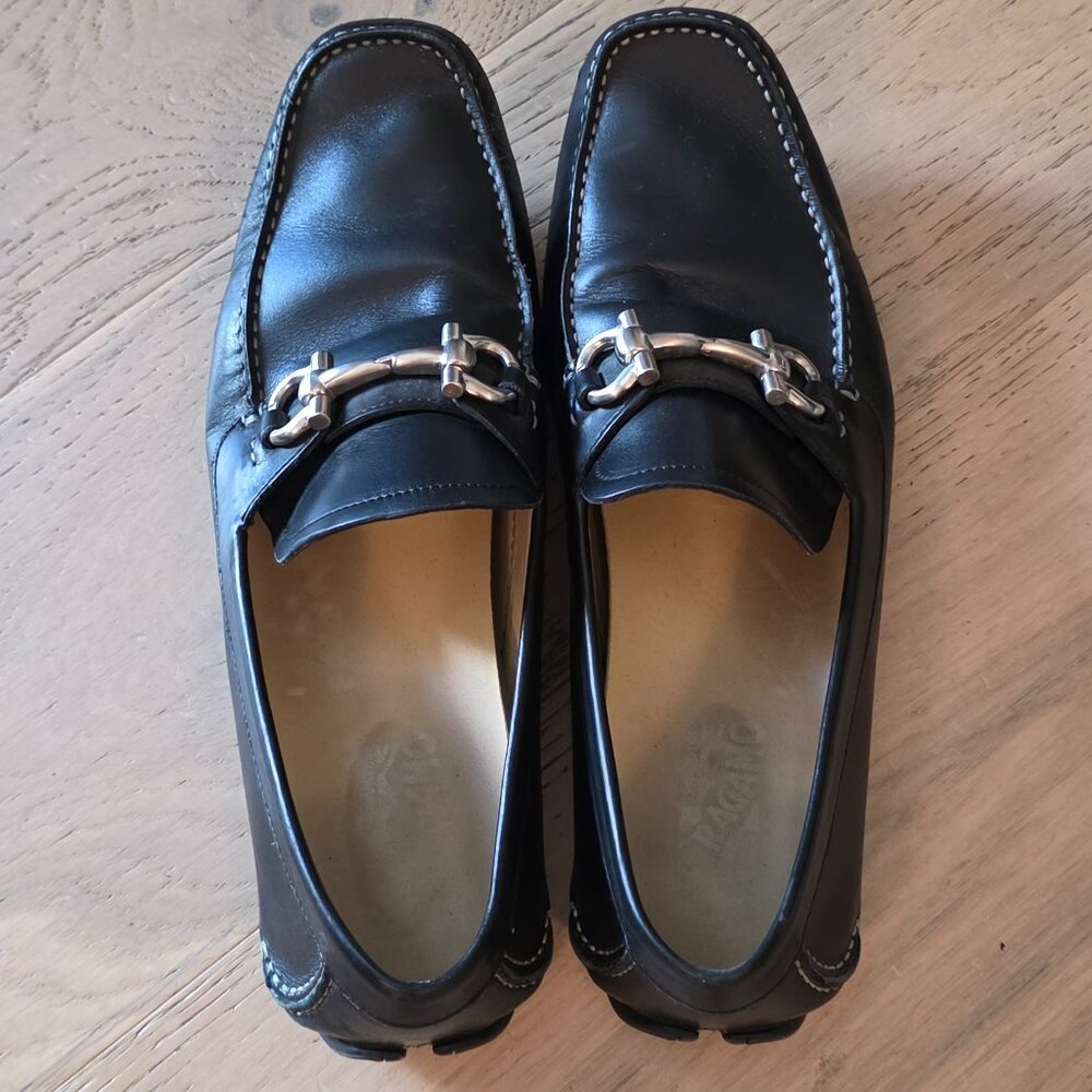 Salvatore Ferragamo Driver with Gancini ornament Black Size 12